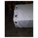 Sealskin Extra Long Hookless Shower Curtain 78 x 72 Inch Coloris Off-White Cotton