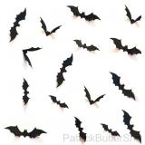 Decorative Scary Bats Wall Decal Wall Sticker, Halloween Eve Decor Home Window Decoration Set, 28 pcs, Black, Halloween Party $24.99