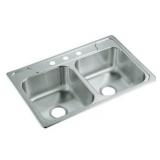 Sterling 14633-3 Middleton 33" Double Basin Drop In Stainless Steel Kitchen Sink -