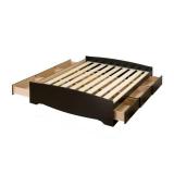 Black Full MateÃ¢??s Platform Storage Bed with 6 Drawers
