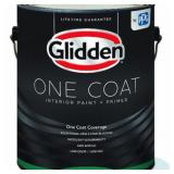 PPG Glidden GLOIN10WB01 1 Coat Interior Latex Flat White Pastel Base Paint - 1 Gallon