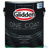 PPG Glidden GLOIN10WB01 1 Coat Interior Latex Flat White Pastel Base Paint - 1 Gallon