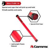 Gamma Tennis Ballhopper Balltube 18 - Red