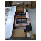 Evenflo 30" Easy Walk Thru Child Safety Barn Door Doorway & Stairs Gate, Brown