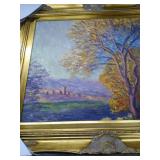 Claude Monet View of Salis in ornate Gold Frame 20" x 24"