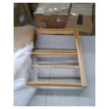 mDesign Tall Vertical Bamboo Foldable Laundry Drying Rack - Compact, Portable and Collapsible for Storage - Large Capacity for Laundry Room - Natural