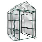 Home-Complete HC-4202 Walk-In Greenhouse- Indoor Outdoor with 8 Sturdy Shelves-Grow Plants, Seedlings, Herbs, or Flowers In Any Season-Gardening Rack