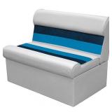 Wise Pontoon 36" Bench, Grey/Navy/Blue