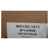 Wise Pontoon 36" Bench, Grey/Navy/Blue