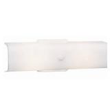 Design House 501452 Two-Light Wall Mounted White Glass Light, Damp Rated, White Finish
