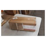 Design House 501452 Two-Light Wall Mounted White Glass Light, Damp Rated, White Finish