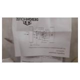 Design House 501452 Two-Light Wall Mounted White Glass Light, Damp Rated, White Finish