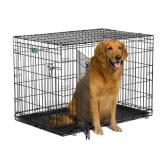 MidWest Double Door iCrate Metal Dog Crate, 42", Double Door
