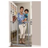 Regalo Extra Tall Easy Step Deluxe Platinum 41-Inch Walk Through Baby Gate, Pressure Mount with Included Extension Kit