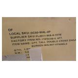 5 ft. Tall Double Cross Shoji Screen - Walnut (4 Panels) - Oriental Furniture