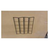 5 ft. Tall Double Cross Shoji Screen - Walnut (4 Panels) - Oriental Furniture