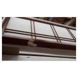 5 ft. Tall Double Cross Shoji Screen - Walnut (4 Panels) - Oriental Furniture