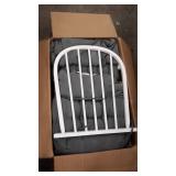 Storkcraft Hoop Glider and Ottoman White with Gray Cushions