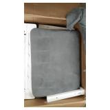 Storkcraft Hoop Glider and Ottoman White with Gray Cushions