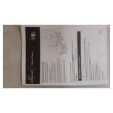 Storkcraft Hoop Glider and Ottoman White with Gray Cushions