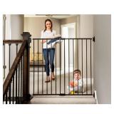 8Regalo Extra Tall Stairway and Hallway Walk Through Baby Gate, Black