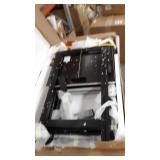 Linon 5-Piece Faux Marble Folding Tray Table Set, White