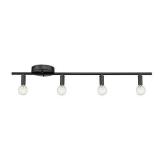 Globe Electric 59968 Monroe 4-Light Slim Profile Track Lighting, Matte Black
