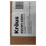 KRAUS Bellucci White Granite Composite 32 in. Single Bowl Undermount Workstation Kitchen Sink with Accessories