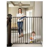 Regalo Extra Tall Stairway and Hallway Walk Through Baby Gate, Black