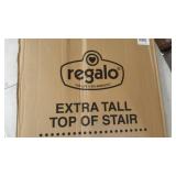 Regalo Extra Tall Stairway and Hallway Walk Through Baby Gate, Black