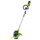 Greenworks - 40-Volt 12" Cordless TORQDRIVE String Trimmer/Edger (Battery and Charger Not Included) - Black/Green