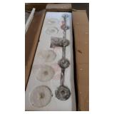 Design House 556225 Aubrey Transitional 5-Light Indoor Bathroom Vanity Light Dimmable Frosted Glass for Over the Mirror, Satin Nickel