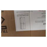 Keter Storage Cabinet with Doors and Shelves for Tool and Home Organization, White & Grey