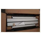 Keter Storage Cabinet with Doors and Shelves for Tool and Home Organization, White & Grey