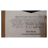 Amazon Basics Modern Metal Platform Bed w/ Wood Slate Support