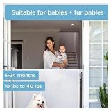 Perma Child Safety Indoor/Outdoor Retractable Baby Gate 33" Tall, Extends to 71" Wide, White