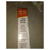 Perma Child Safety Indoor/Outdoor Retractable Baby Gate 33" Tall, Extends to 71" Wide, White