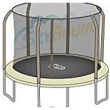 SkyBound Replacement Trampoline Safety Net Enclosure - Fits 14ft Trampolines that have 6 Enclosure Poles and Top Ring Enclosure Style - Net Only!