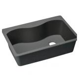 Elkay ELGS3322RBK0 Quartz Classic 33" x 22" x 9-1/2", Single Bowl Top Mount Kitchen Sink, Black