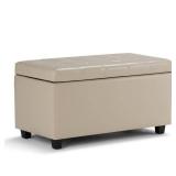 Simpli Home Cosmopolitan Medium Storage Ottoman Bench