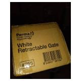 Perma Extra Wide Indoor/Outdoor Retractable Gate, Extra Wide 71 in, White