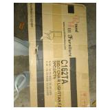 Roundhill Furniture Biony Fabric Nail Head Dining Chair Set of 2, Tan