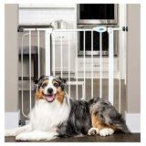 Carlson Extra Wide Walk Through Pet Gate with Small Pet Door, Includes 4-Inch Extension Kit, Pressure Mount Kit and Wall Mount Kit