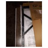 Walker Edison Sedalia Modern Farmhouse Metal X Side Table, 18 Inch, Dark Walnut