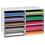 Classroom Keepers 12" x 18" Construction Paper Storage, 10-Slot,