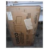 COSCO XL 38.5" Fold-in-Half Card Table w/ Handle, Gray, Indoor & Outdoor, Wheelchair Accessible