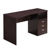Classic Computer Desk with Multiple Drawers Brown - Techni Mobili