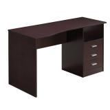 Classic Computer Desk with Multiple Drawers Brown - Techni Mobili