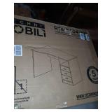 Classic Computer Desk with Multiple Drawers Brown - Techni Mobili