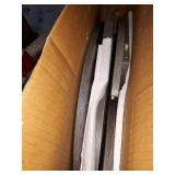 weathered grey finish wood wall corner 5-tier bookshelf bookcase accent etagere